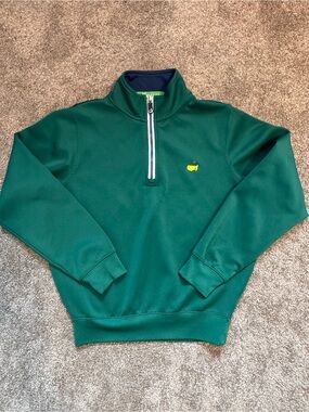 Masters Kids Augusta National Golf Green Quarter Zip Pullover M 8-10